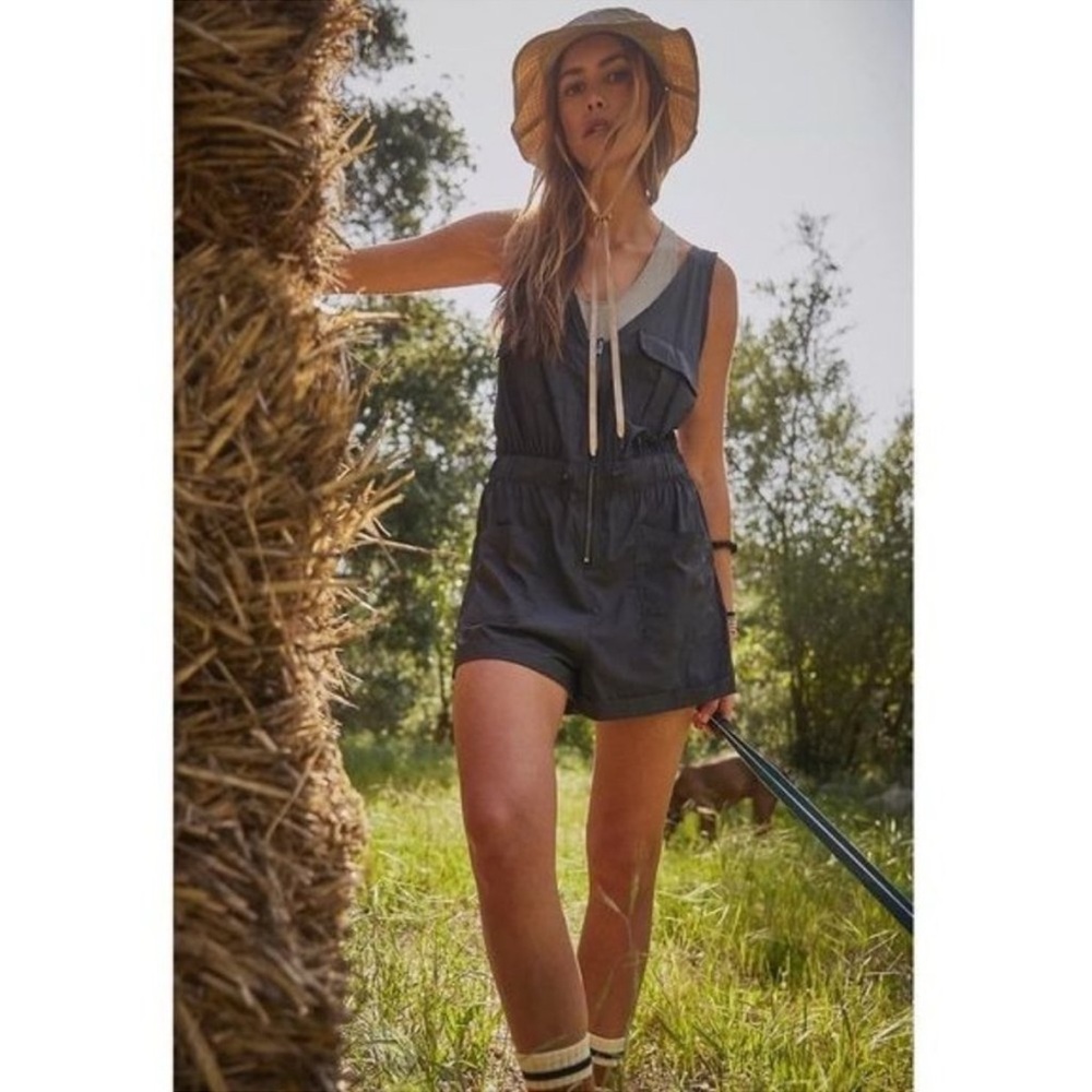 FP Movement by Free People Black Romper